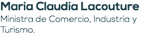 Maria Claudia Lacouture Ministra de Comercio, Industria y Turismo.